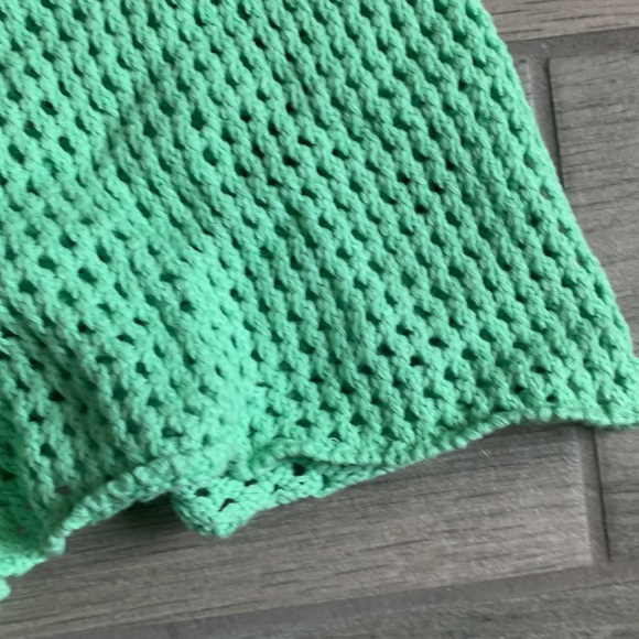We wore what crochet shorts in mint green - Picture 3 of 9